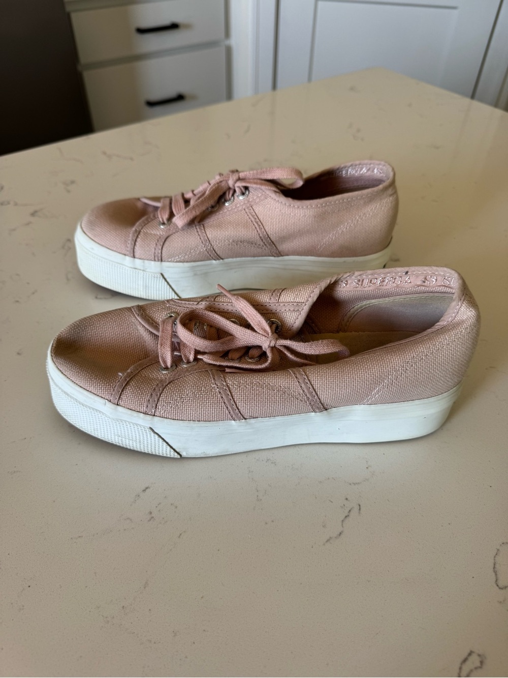 Superga Womens 2740 Platform Shoes Pink Blush Size 9